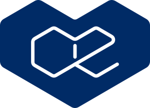 Octo-Twist bleu en céramique technique posé sur fond clair